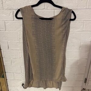 lululemon athletica taupe beige textured tank top